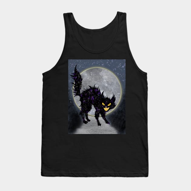 Child of the Moon and the Underworld - Evil black cat illustration Tank Top by Wolshebnaja